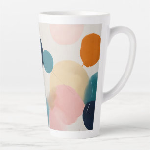 Grote Latte Mok 17oz -Minimalistisch geometrisch p