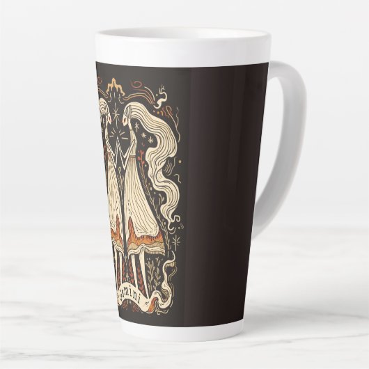 Grote Latte Mok Gemini Celestial Zodiac Art (Rechterhoek)