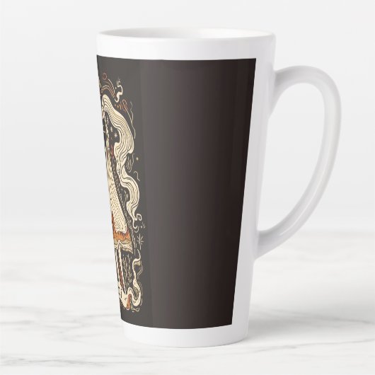 Grote Latte Mok Gemini Celestial Zodiac Art (Rechts)