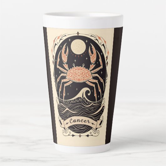 Grote Latte Mok Kanker Celestial Zodiac Art (Voorkant)