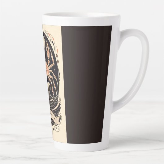 Grote Latte Mok Kanker Celestial Zodiac Art (Rechts)