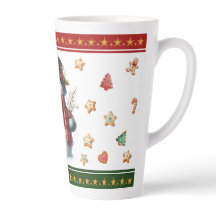 Grote Latte Mok met Sneeuwman en Kerstkoekjes