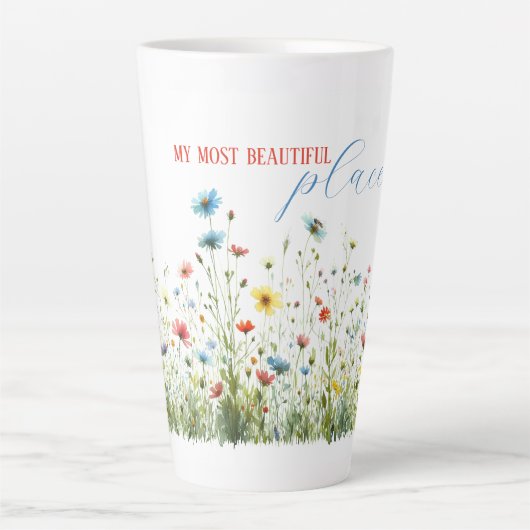 Grote Latte Mok mijn mooiste plek (Voorkant)