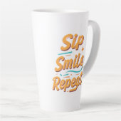 Grote Latte Mok - Sip, Smile, Repeat (Rechterhoek)