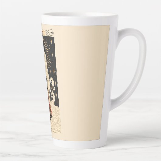 Grote Latte Mok Steenbok Celestial Zodiac Art (Rechts)