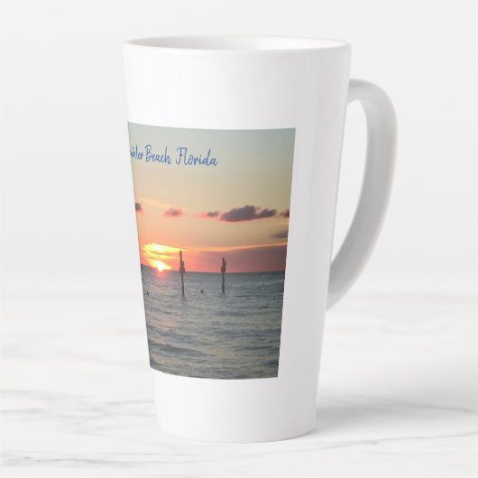 Grote Latte Mok van het strand van Clearwater, Flo (Rechterhoek)