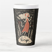 Grote Latte Mok Virgo Celestial Zodiac Art (Voorkant)