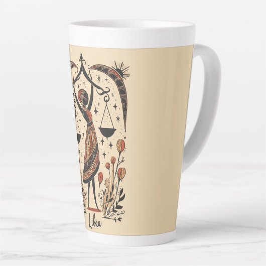 Grote Latte Mok Weegschaal Celestial Zodiac Art (Rechterhoek)