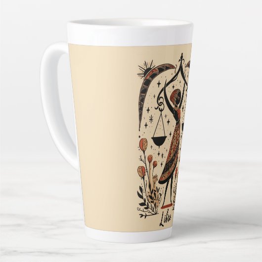 Grote Latte Mok Weegschaal Celestial Zodiac Art (Linkerhoek)