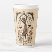 Grote Latte Mok Weegschaal Celestial Zodiac Art (Voorkant)