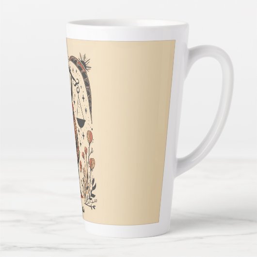 Grote Latte Mok Weegschaal Celestial Zodiac Art (Rechts)