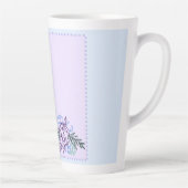 Grote Lavendel Roos Latte Mok (Rechts)