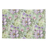 Grote lavendelbloemen op Mint Kussensloop (Achterkant)