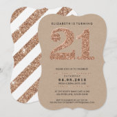 GROTE LEEFTIJD NUMMER kraft cool 21 roos gouden gl Kaart (Voorkant / Achterkant)