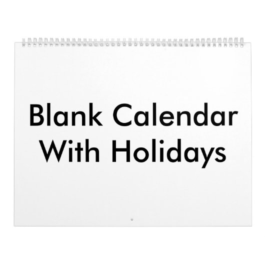 Grote lege kalender met feestdagen (Hoes)