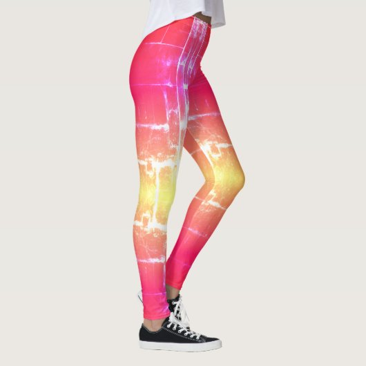 Grote Leggings In Roze Koraal en Geel (Rechts)