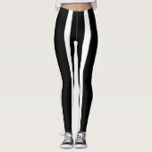 Grote leggings met zwarte en witte streep (Voorkant)