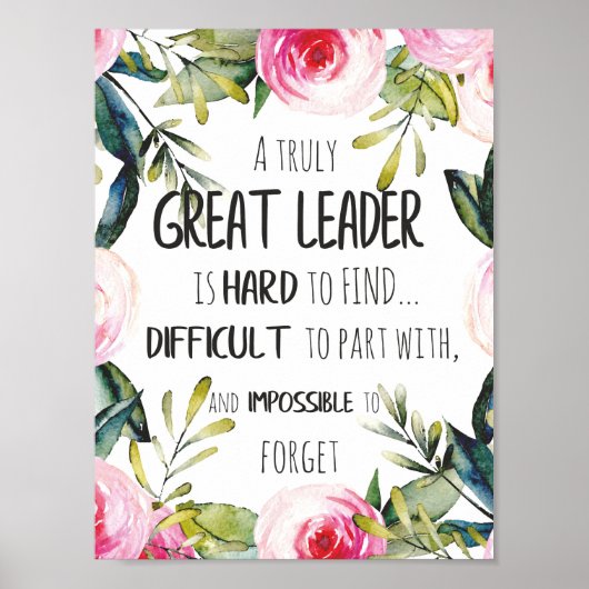 Grote leider Geschenk grote leider vrijheid doelen Poster (Voorkant)