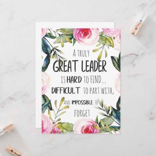 Grote leider Gift-leider wil vrijheid Kaart (Voorkant / Achterkant in situ)