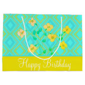 Grote Lemon-Limoen en Blauwgroen Cadeautas voor el (Achterkant)