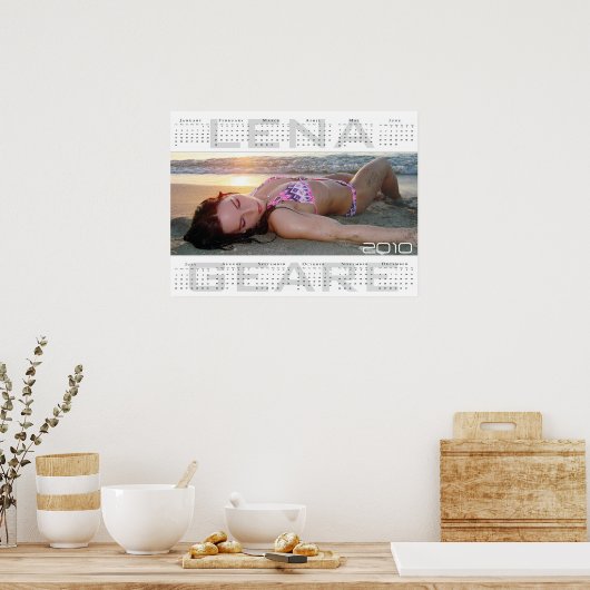 Grote Lena geare 2010-kalender Poster (Keuken)