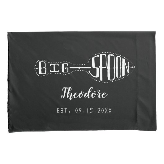 Grote lepel kleine lepel Jubileum bruiloft koppels Kussensloop (Voorkant-Rechts)