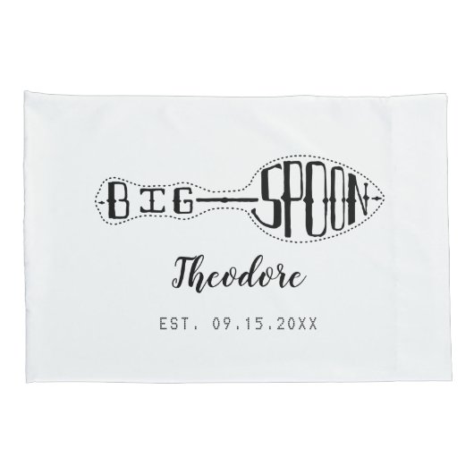 Grote Lepel Kleine Lepel Jubileum Huwelijk Koppels Kussensloop (Achterkant-Rechts)