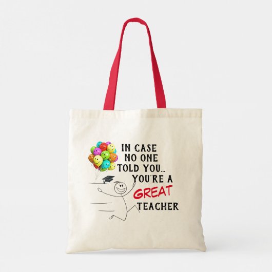“Grote leraar” Tote Bag (Achterkant)