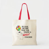 “Grote leraar” Tote Bag (Voorkant)