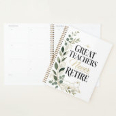 Grote leraren gaan nooit met pensioen planner (Display)