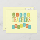 Grote leraren Inspire Briefkaart (Voorkant / Achterkant)