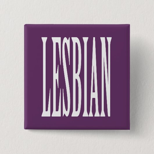 GROTE LESBIEN VIERKANTE BUTTON 5,1 CM (Voorkant)