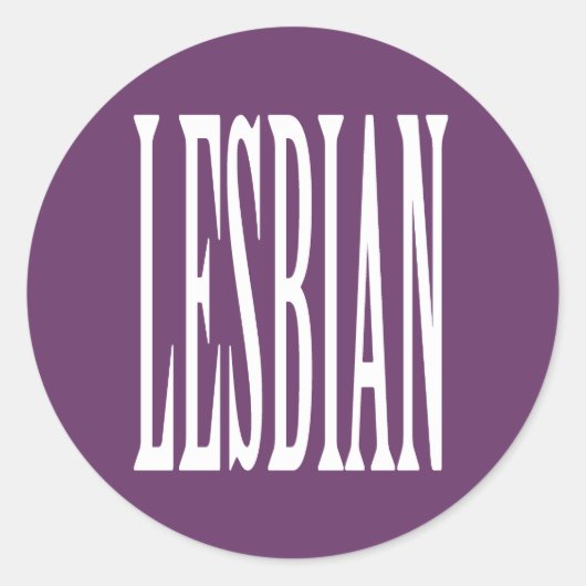 GROTE LESBIENSE RONDE STICKER (Voorkant)