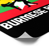 Grote Lethwei Birmese Boksen Outfit Kick MMA Kickb Poster (Hoek)