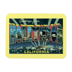 Grote Letter Greeting Hollywood California  Magneet