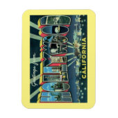 Grote Letter Greeting Hollywood California Magneet (Verticaal)