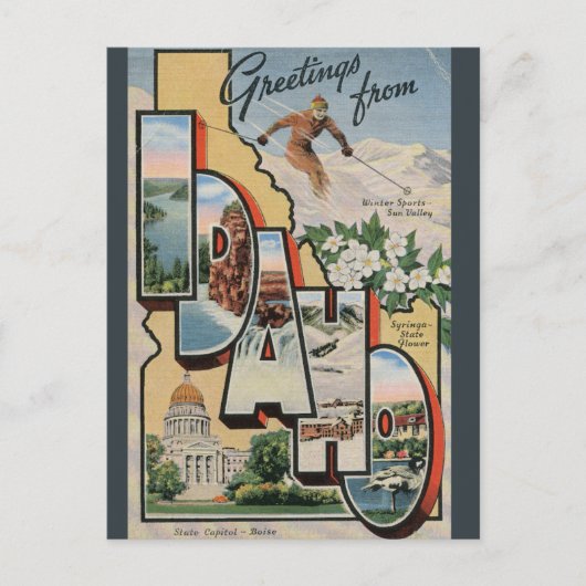  grote letter Idaho Briefkaart (Voorkant)