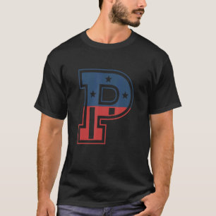 Grote letter P T-shirt