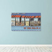 Grote Letter-scènes - Wildwood-by-the-Zee, NJ Canvas Afdruk (Insitu (Houten vloer))
