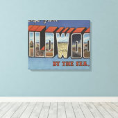 Grote Letter-scènes - Wildwood-by-the-Zee, NJ Canvas Afdruk (Insitu (Houten vloer))