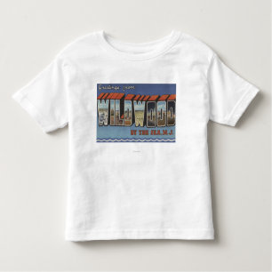 Grote Letter-scènes - Wildwood-by-the-Zee, NJ Kinder Shirts