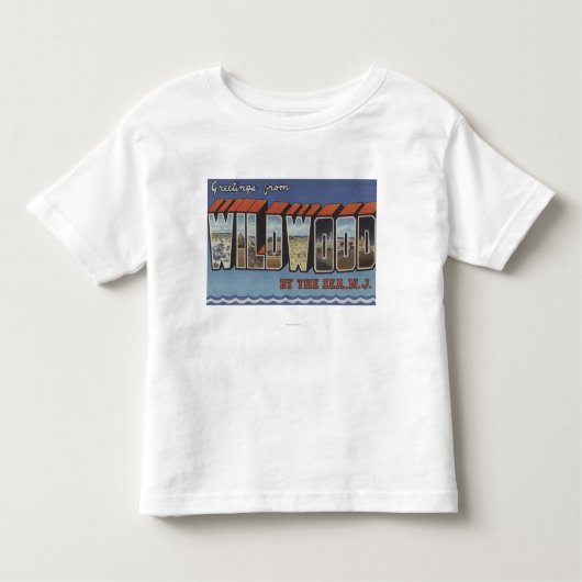 Grote Letter-scènes - Wildwood-by-the-Zee, NJ Kinder Shirts (Voorkant)