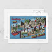 Grote Letter-scènes - zwarte heuvels, SD Briefkaart (Voorkant / Achterkant)