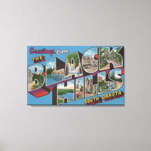 Grote Letter-scènes - zwarte heuvels, SD Canvas Afdruk