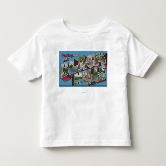 Grote Letter-scènes - zwarte heuvels, SD Kinder Shirts (Voorkant)