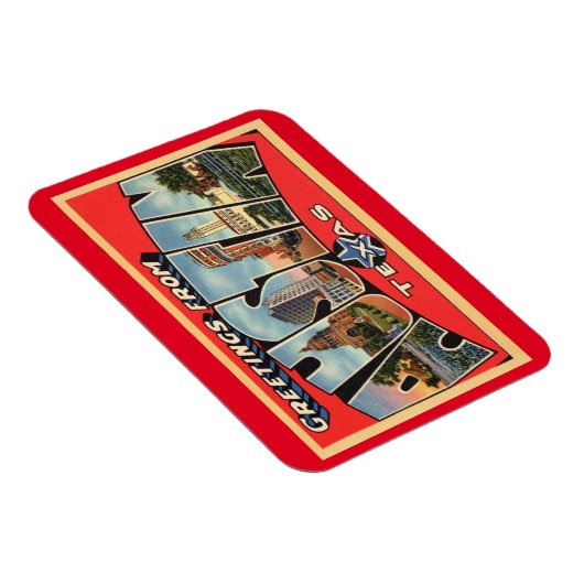 Grote lettergreet Austin Texas  stijl Magneet (Rechterzijde)