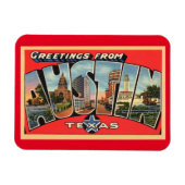 Grote lettergreet Austin Texas  stijl Magneet (Horizontaal)