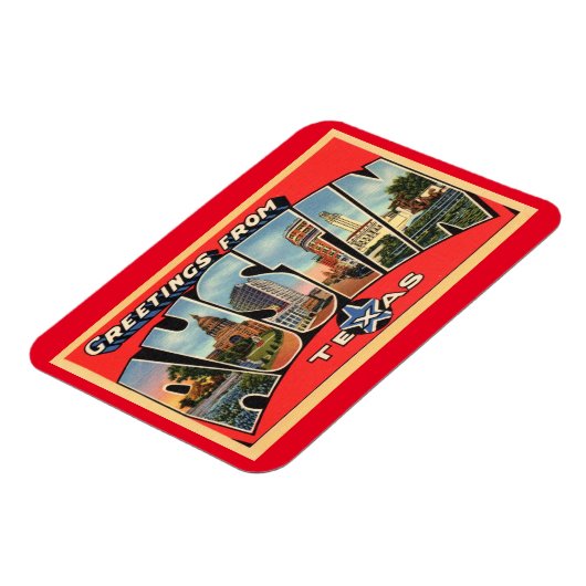 Grote lettergreet Austin Texas  stijl Magneet (Linkerzijde)