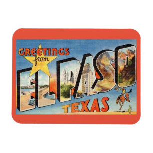 Grote lettergreet El Paso Texas  stijl Magneet