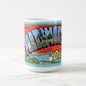 Grote lettergroeten van Portsmouth Ohio Koffiemok (Center)